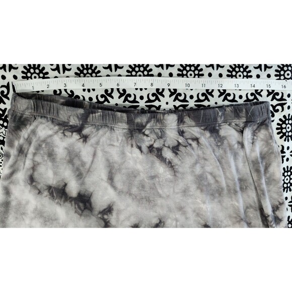 Tryst Tie Dye Maxi Skirt Gray White Peasent Boho Chic Spandex Rayon Size XL - Picture 2 of 5